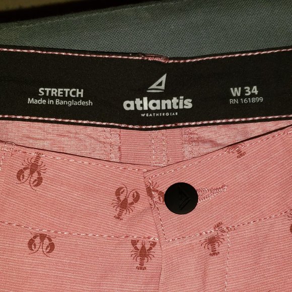 Atlantis Men's Shorts - Size W34  Lobster Pattern - Picture 3 of 7